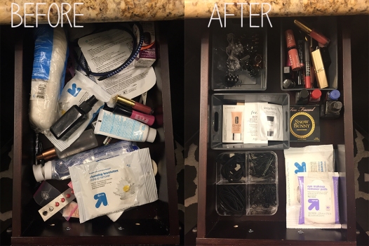 This is my main drawer that I would have to riffle through daily. Now I can actually see what I need.