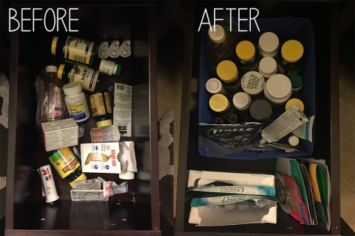 Before I had very few things in a large drawer, and now I have made much better use of the space.