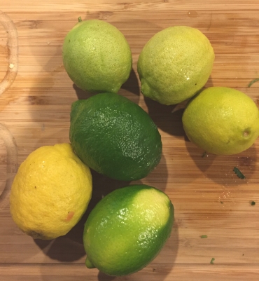 All but the really green lime I grew, so I was pretty excited to use them.